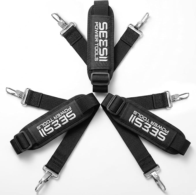 SEESII Universal Shoulder Strap for Cordless Pole Saw/Leaf Blower/Hedge Trimmer, Compatible with SEESII P6 Plus/P6 Ace/PB Ace/P6 Bonus, Black, 3-Pack