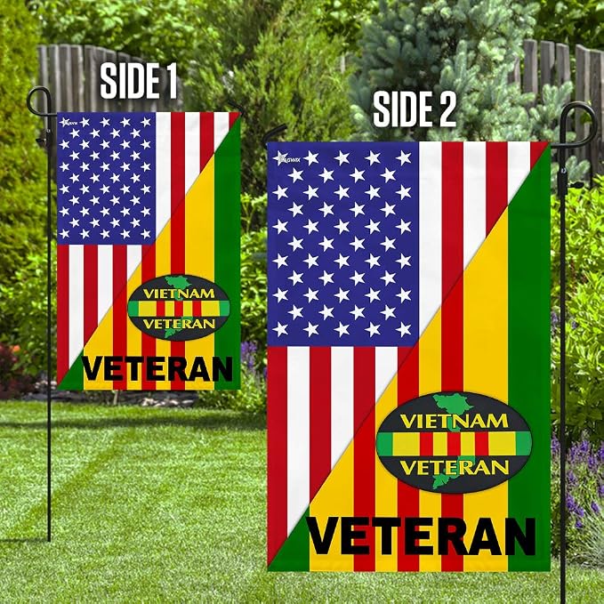 FLAGWIX Vietnam Veteran American Flag – USA Premium Polyester House Flag 30x40 – 4th of July, Veterans Day, Memorial Day, Independence Day Decorations for Home – Decorative Indoor Outdoor Flag