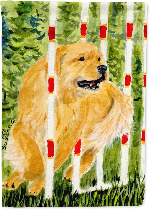 Caroline's Treasures SS8906GF Golden Retriever Garden Flag Mailbox Flag Decorative Yard Flag Banner Outside Patio Artwork Yard Flower Beds, Garden Size, Multicolor