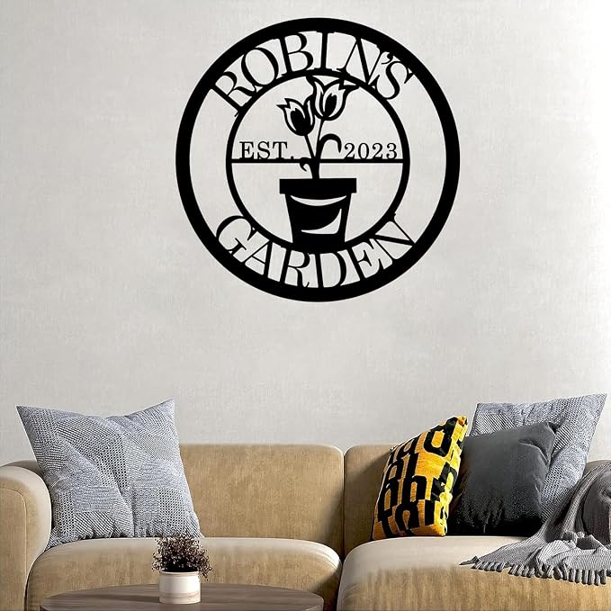 CFC0121328 Personalized Metal Logo, Exclusive Name Logo, Home & Garden Decor