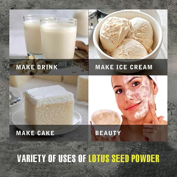 LOTUS SEED POWDER 2.47 oz (70g) VIETFARMFOOD: Pure freeze-dried vegetable powder, made from real vegetables with no added sugar - Perfect for daily nutrition to keep your body full of vitality