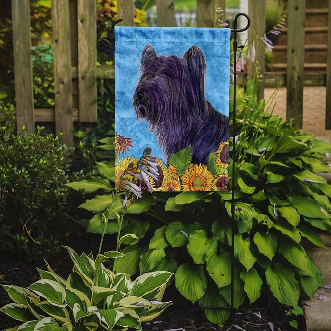 Caroline's Treasures SS4232GF Skye Terrier in Summer Flowers Garden Flag Mailbox Flag Decorative Yard Flag Banner Outside Patio Artwork Yard Flower Beds, Garden Size, Multicolor