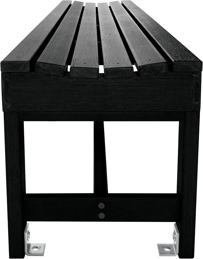 Sequoia Professional CM-BENSQ61-BKE Commercial Grade Weldon 6ft Backless Picnic Bench, Black