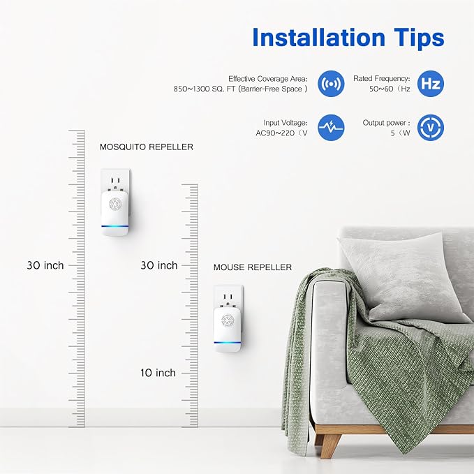 2026 Upgrade Ultrasonic Pest Repeller - Electronic Pest Control Plug in Indoor for Mice, Rats, Roaches, Spiders, Ants, Bugs, Mosquitoes - Human & Pet Safe (6 Pack)