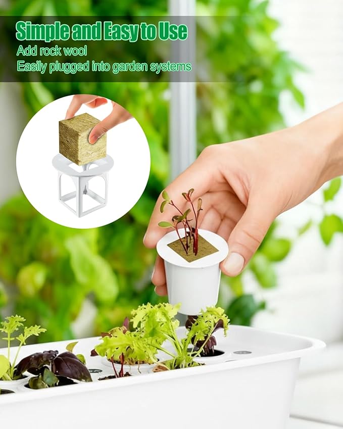 Hydroponic Planting Cup, Hydroponic Growing System Compatible with Gardyn Home/Studio Indoor Garden System, 15 Pack, White