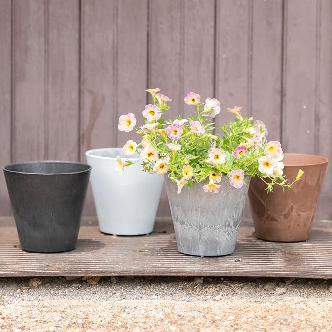 Root & Vessel Napa Round Planter, Black, 10"