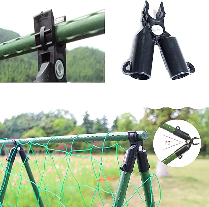 60pcs Adjustable Plant Trellis Connector Clip 3 Types Plant Stake Connectors Garden Tomato Sticks Clip for Plant Supports Climbing (11mm)
