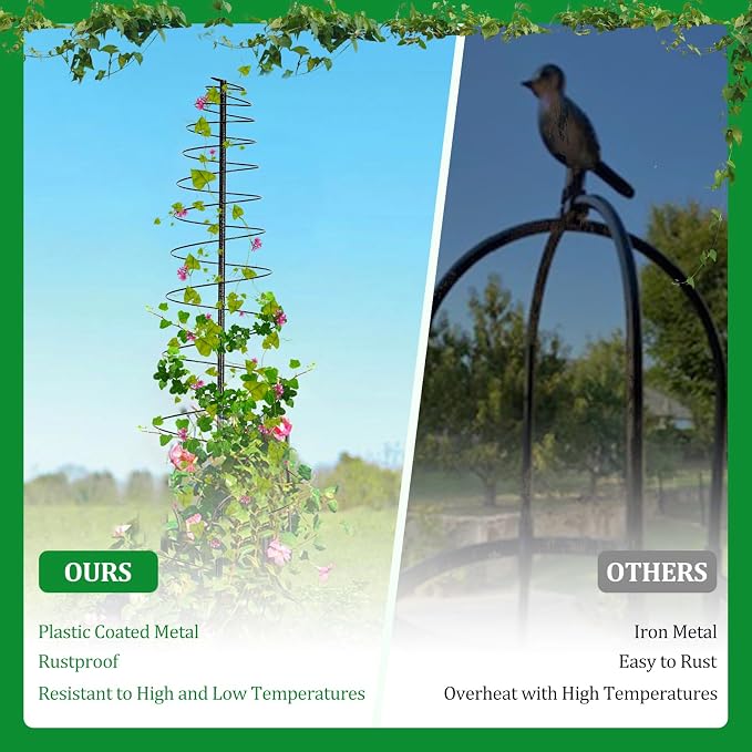Trellis for Climbing Plants Outdoor,Plants Trellis 73 inch Support Metal Garden Trellis for Plants Flowers Light Vegetables Vine Support