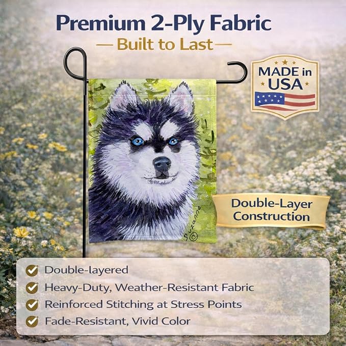 Caroline's Treasures SS8695GF Klee Kai Garden Flag Mailbox Flag Decorative Yard Flag Banner Outside Patio Artwork Yard Flower Beds, Garden Size, Multicolor
