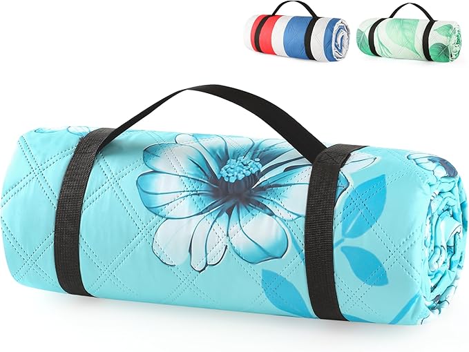 ANJ Outdoors Extra Large Waterproof Picnic Blankets | Foldable Sandproof Beach Blanket N Outdoor Blanket | 5-Layer Machine Washable Soft Picnic Mat for Camping, Grass, Park N Stadium