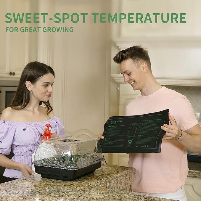 Seedling Heat mat | 2 Pack | Durable Waterproof | Heat Mats for Seed Starting,Seed Germination Heating Mat 10 x 20.75 Inch