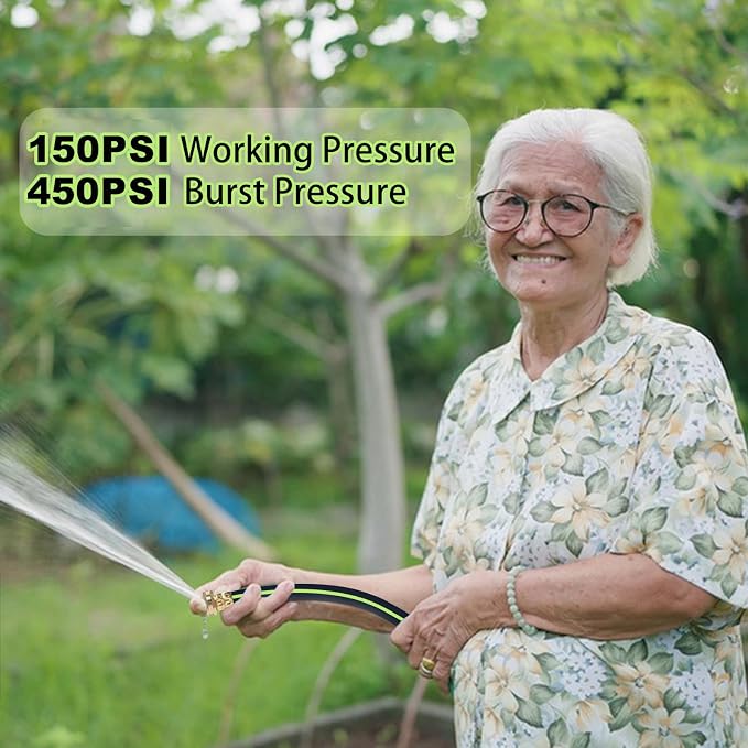 Garden Leader Hose 5/8 in. x 6 ft Short Water Hose Male/Female Heavy Duty Hybrid Garden Hose No Kink and Flexible Rubber Hose for Dehumidifier,Vehicle Water Filter and Camp Water Tank