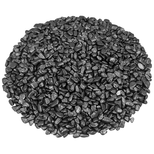 Outdoor Rocks,Landscaping Pebbles, River Rocks Decorative Ornamental Pebbles, DIY Smoothed Rocks for Potted Plant Resin Art Vase Fillers Aquarium Gravel Rocks (1, Black, 10 Pounds)