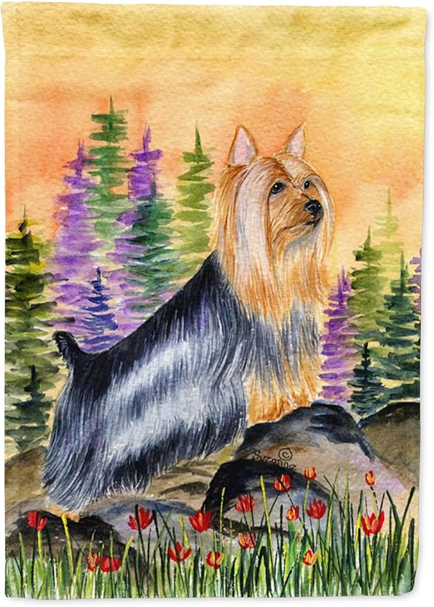 Caroline's Treasures SS8262GF Silky Terrier Garden Flag Mailbox Flag Decorative Yard Flag Banner Outside Patio Artwork Yard Flower Beds, Garden Size, Multicolor