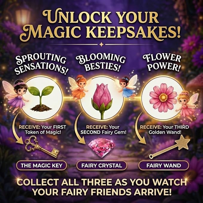 Fairy Garden Seed Kit – Flower Seeds Kit for a Magical Blooming Surprise – Wildflower Seeds for Pollinators, Butterfly Garden Starter, Indoor or Outdoor Planting - Introduce Kids to Gardening