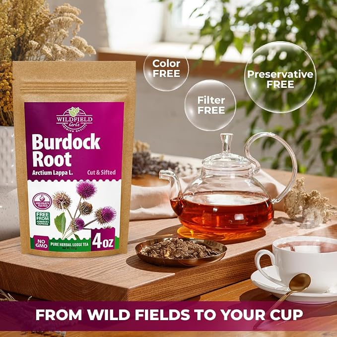 4 oz. Burdock Root Herbal Tea (Arctium Lappa) - 113g Dried Burdock Root Herb Tea Raíz De Bardana