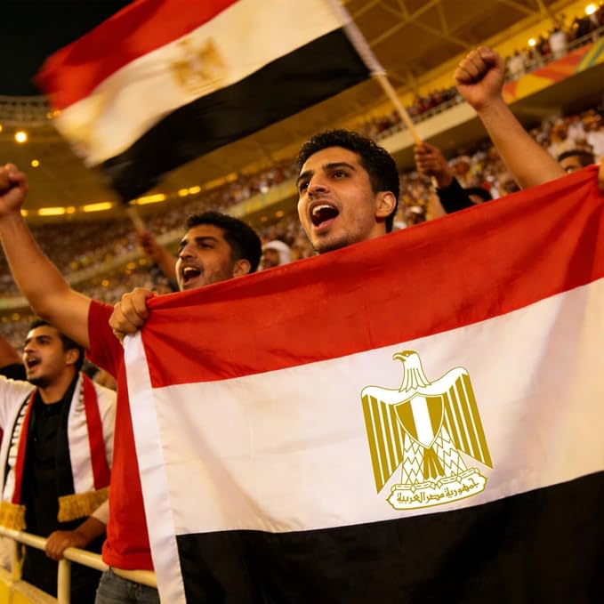 Ahfulife Egypt Flag 3x5 Ft, 2 Pcs Large Egyptian National Flags for Outdoor Indoor, Double Sided with Brass Eyelets for World Cup, Party, Garden, Bar, Street Decor