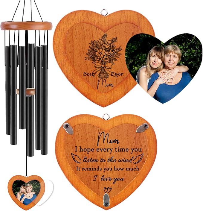 Gifts for Mom from Daughter Son,Mom Wind Chimes, Best Mom Ever Gift for Mama Mother in Law，32"
