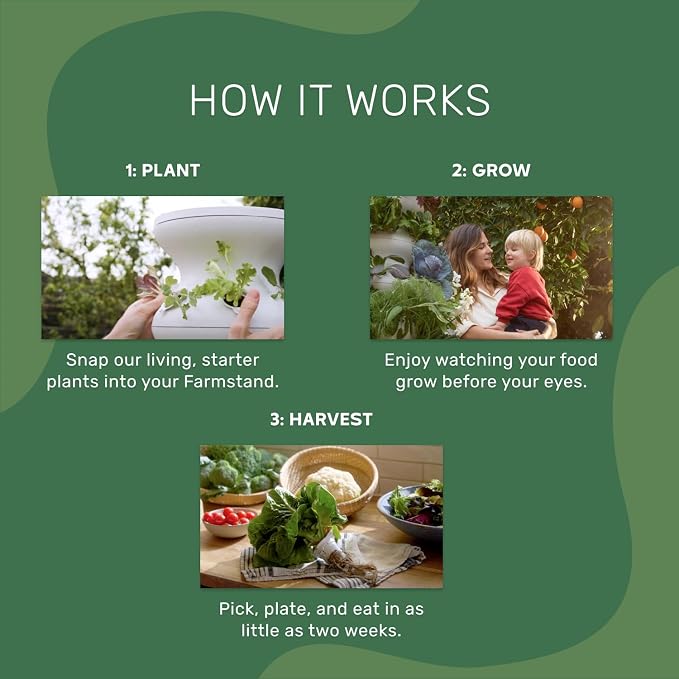 Lettuce Grow Farmstand | 18-Plant Hydroponic Growing System | Outdoor Vertical Garden | Home Gardening w/Self Watering Pump, BPA-Free Food Grade | Made in USA