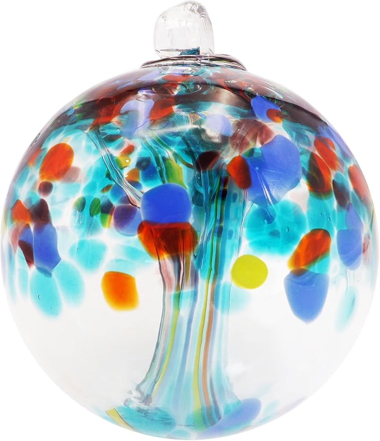 Dale Tiffany AS22238-D4 Tree of Life Glass Gazing Ball, Devotion, 4"