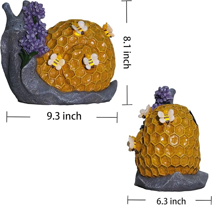 Garden Outdoor Snail Statues Yard Resin Decoration Gift Handmade Housewarming Gift for Patio Yard Lawn Waterproof Cracking