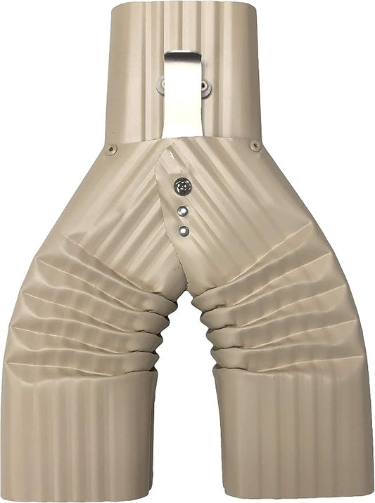 Basic Downspout Diverter for Rain Barrels (2x3), Made in The U.S.A. (Antique Ivory)