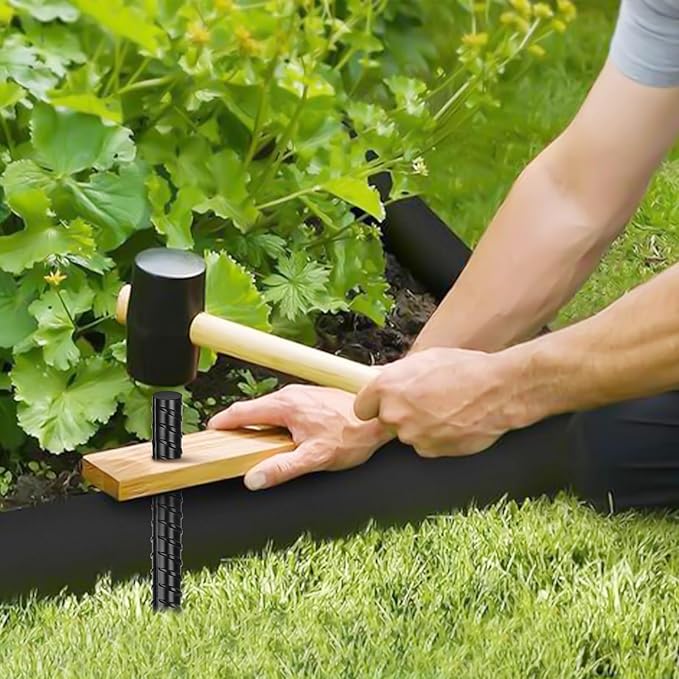 Gbekery 24 Inches Rebar Stakes(16pcs) Heavy Duty Straight Metal Ground Anchors with Chisel Point Ends for Timber,Concrete,Plant Support,Camping Tents,1/2 Inch Thickness Garden Stakes,Black