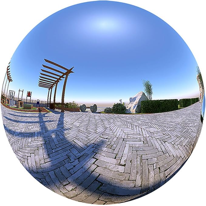 5.9 Inch/150mm Stainless Steel Hollow Ball Smooth Gazing Mirror Ball for Decorating Home and Garden