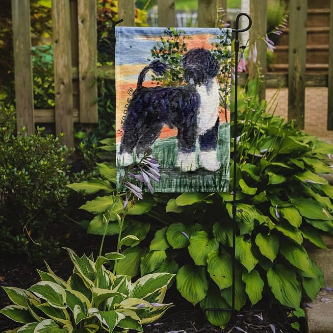 Caroline's Treasures SS8855GF Portuguese Water Dog Garden Flag Mailbox Flag Decorative Yard Flag Banner Outside Patio Artwork Yard Flower Beds, Garden Size, Multicolor