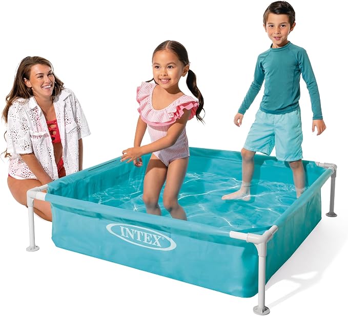 Intex 2 Pack 4ft x 12in Mini Frame Kiddie Beginner Swimming Pool, Ages 3 and Up, Blue