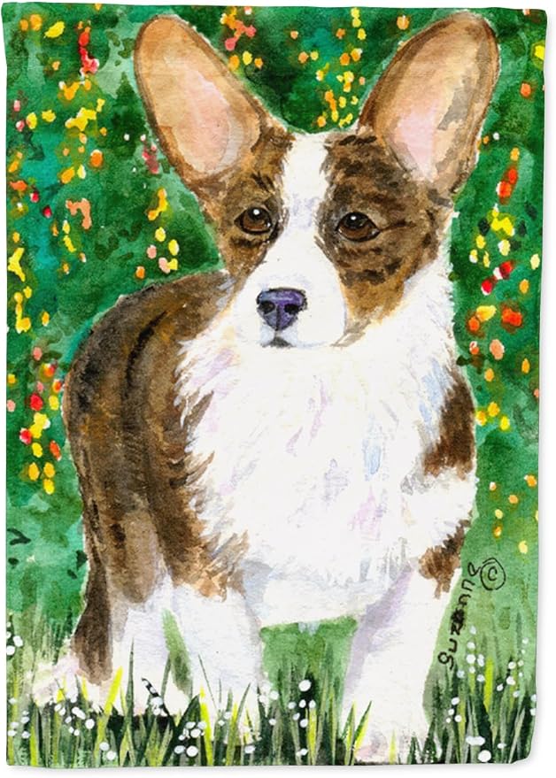 Caroline's Treasures SS8970GF Corgi Garden Flag Mailbox Flag Decorative Yard Flag Banner Outside Patio Artwork Yard Flower Beds, Garden Size, Multicolor