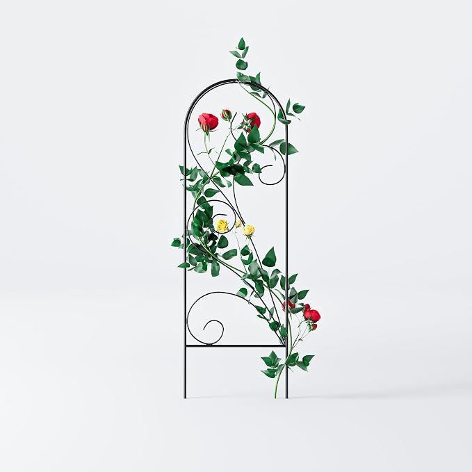 Zhongma 4 Pack 24" Metal Plant Trellis for Potted Plants Climbing,Indoor and Outdoor Fence Plant Support Trellis for Flower and Vagetable