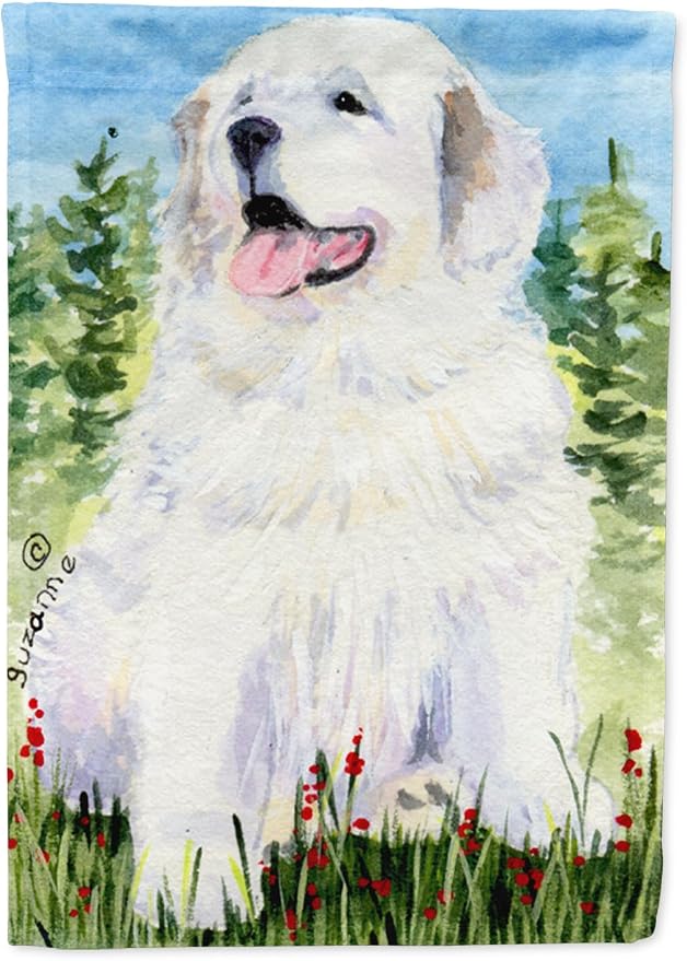 Caroline's Treasures SS8866GF Great Pyrenees Garden Flag Mailbox Flag Decorative Yard Flag Banner Outside Patio Artwork Yard Flower Beds, Garden Size, Multicolor