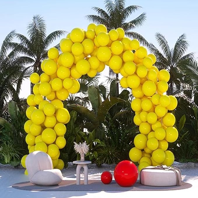 Gazing Globe Decor Ball, Hollow Gazing Ball, Seamless Stainless Steel Polished Reflective Smooth Mirror Garden Sphere Globe, Props of Photography, Garden Home Decor (Yellow, Dia: 10 inch/25cm)