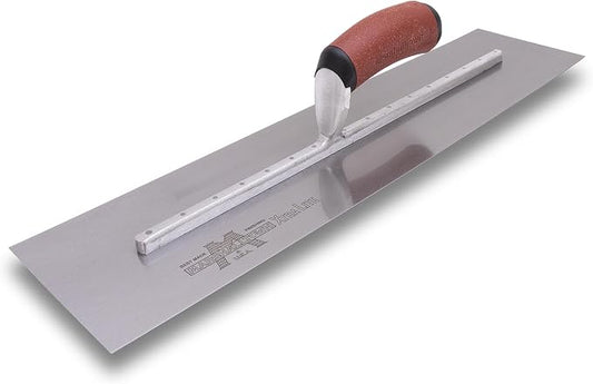 MARSHALLTOWN High Carbon Steel Finishing Trowel, 4 3/4 x 18 Inch Concrete, Masonry and Drywall Finishing Tool, Assembled in USA, MXS82DC