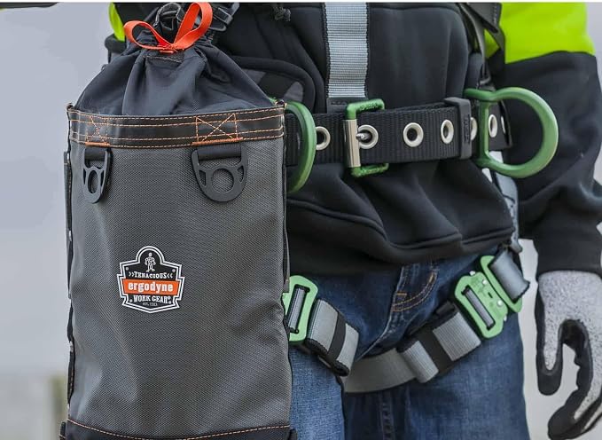 Ergodyne Arsenal 5928 Topped Bolt Bag Tool Pouch – Tall, Polyester,Gray
