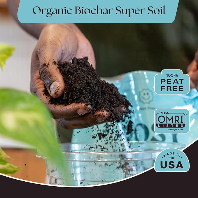 Rosy Soil Houseplant Potting Soil, Organic Indoor Potting Mix, 4 Quarts | Biochar and Worm Castings, For Monstera, Pothos, Tropical Indoor Plants, Peat Free
