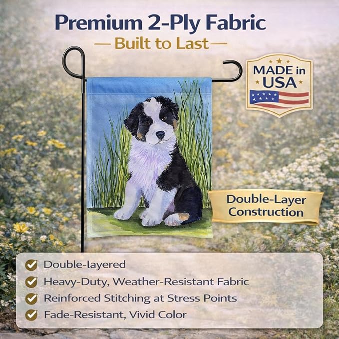 Caroline's Treasures SS8372GF Australian Shepherd Garden Flag Mailbox Flag Decorative Yard Flag Banner Outside Patio Artwork Yard Flower Beds, Garden Size, Multicolor