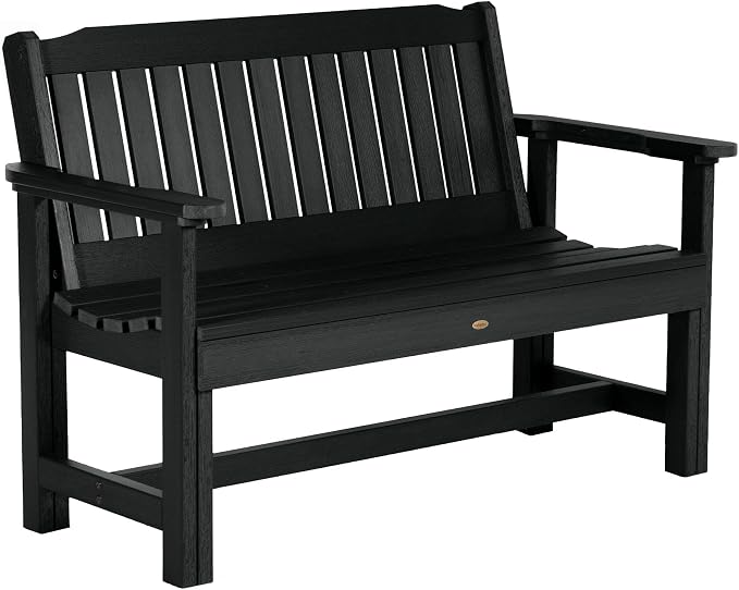 Sequoia Professional CM-BENSQ42-BKE Commercial Grade Exeter 4 Foot Garden Bench, Black