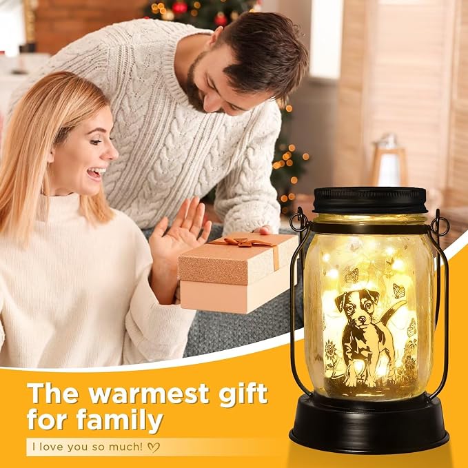 kyoryuger Jack Russell Terrier Gifts for Women/Men Jack Russell Terrier Solar Lanterns Mom Birthday Dog Lovers Lantern Pet Loss Pet Memorial Lights Solar Garden Decor Yard, Patio,Backyard,Porch Torch