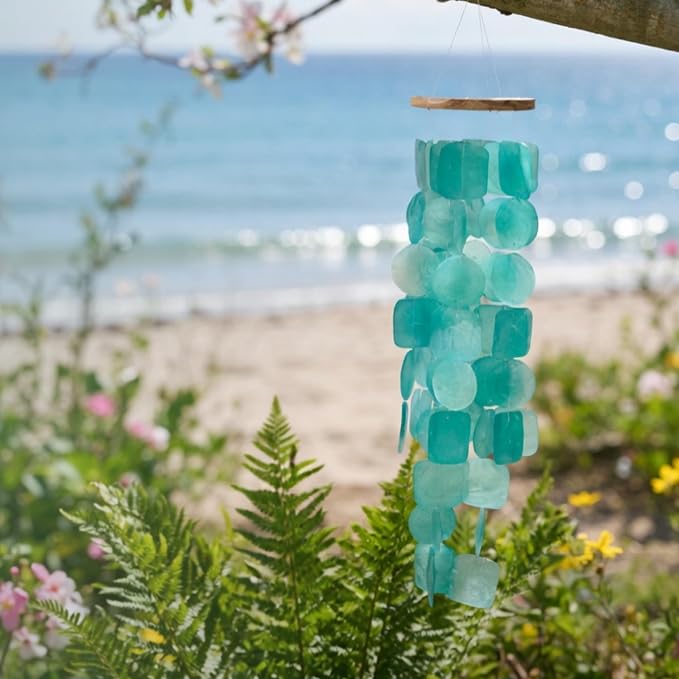 Solange & Frances Beach Decor, Outdoor Decor, Wind Chimes for Outside. Unique Yard Decorations Outdoor Windchimes, Birthday Gifts for Women, and Gift for Men