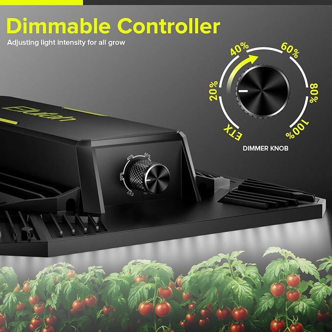 LED Grow Light for Indoor Plants 120W Plant Lights Full Spectrum | UAP1200 Growing Lamps Dimmable High Efficiency Deeper Penetration for Seed Starting Seedlings Veg Bloom in 2x2, 3x3 Grow Tent
