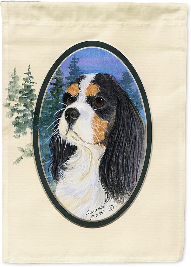 Caroline's Treasures SS8036GF Cavalier Spaniel Garden Flag Mailbox Flag Decorative Yard Flag Banner Outside Patio Artwork Yard Flower Beds, Garden Size, Multicolor