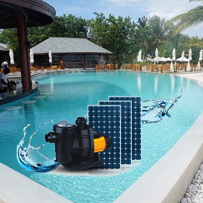 3-Year Warranty Solar Pool Pump 48V 3/4HP | Saltwater-Resistant Design with MPPT Controller | High-Efficiency for Swimming Pools & Irrigation | PWS Model JP17-15/500
