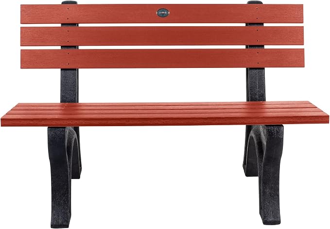 Sequoia Professional Aurora 4 ft Park Bench, Rustic Red