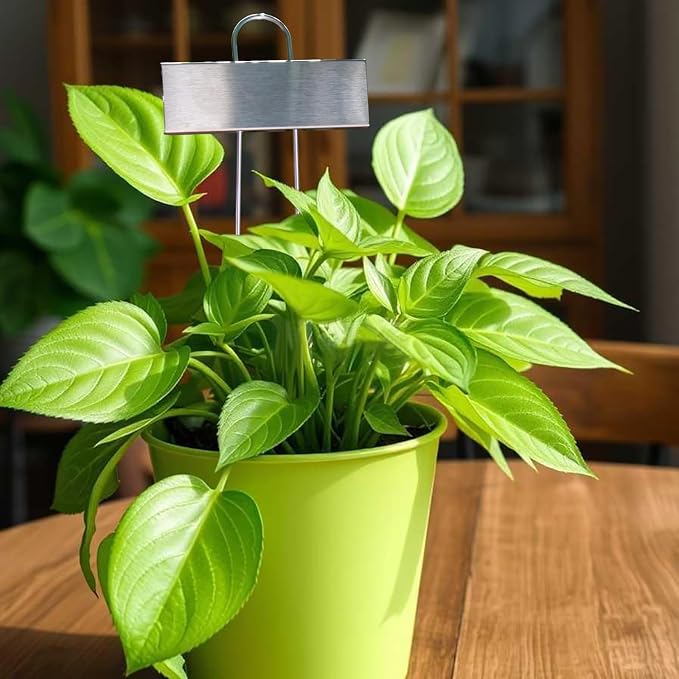 Plant Labels Metal 304 Stainless Steel Garden Plant Markers Weatherproof Garden Stake Tag Plant Tags with Pen for Outdoor Seedling Flower Herb Vegetable Greenhouse(30 Pack) (Stainless Steel)