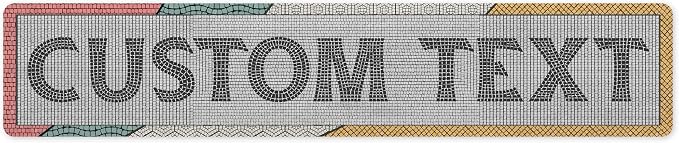 Custom Sign, Custom Street Sign, 11 Font Colors, 13 Font Styles, 4 Hole Options, 22 Sizes, 6x30 Inches, Rust Free DiBound, Fade Resistant, Made in USA by My Sign Center (Fauxsaic 2)