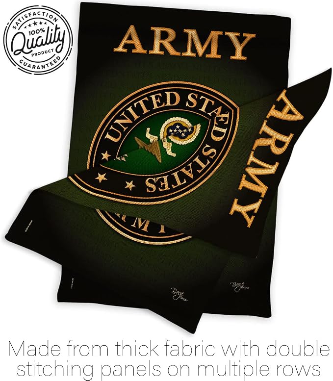 Army Burlap Garden Flag - Armed Forces Rangers United State American Military Veteran Retire Official - House Decoration Banner Small Yard Gift Double-Sided Made in USA 13 X 18.5