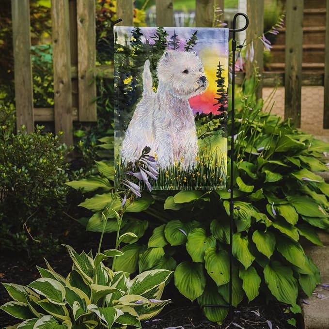 Caroline's Treasures SS1067GF Westie Garden Flag Mailbox Flag Decorative Yard Flag Banner Outside Patio Artwork Yard Flower Beds, Garden Size, Multicolor