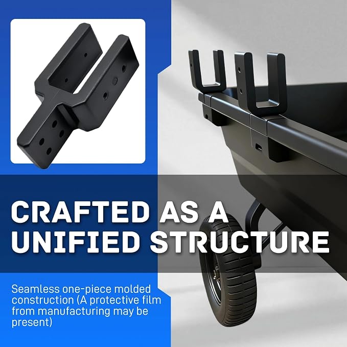 Heavy-Duty Sidewall Brackets (4-Pack) - Compatible with Gorilla Cart 7 & 12 cu/ft Models, 200LB Capacity Each, Industrial Nylon & One-Piece Molded Construction, Black
